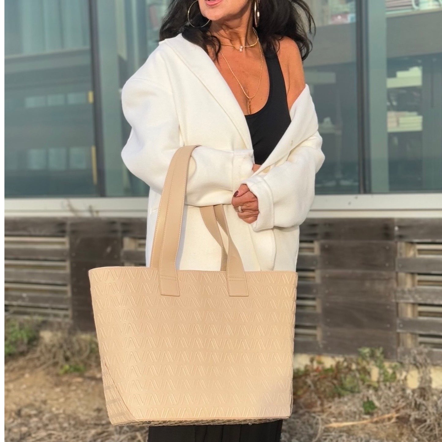 Mary Zip Tote Nude