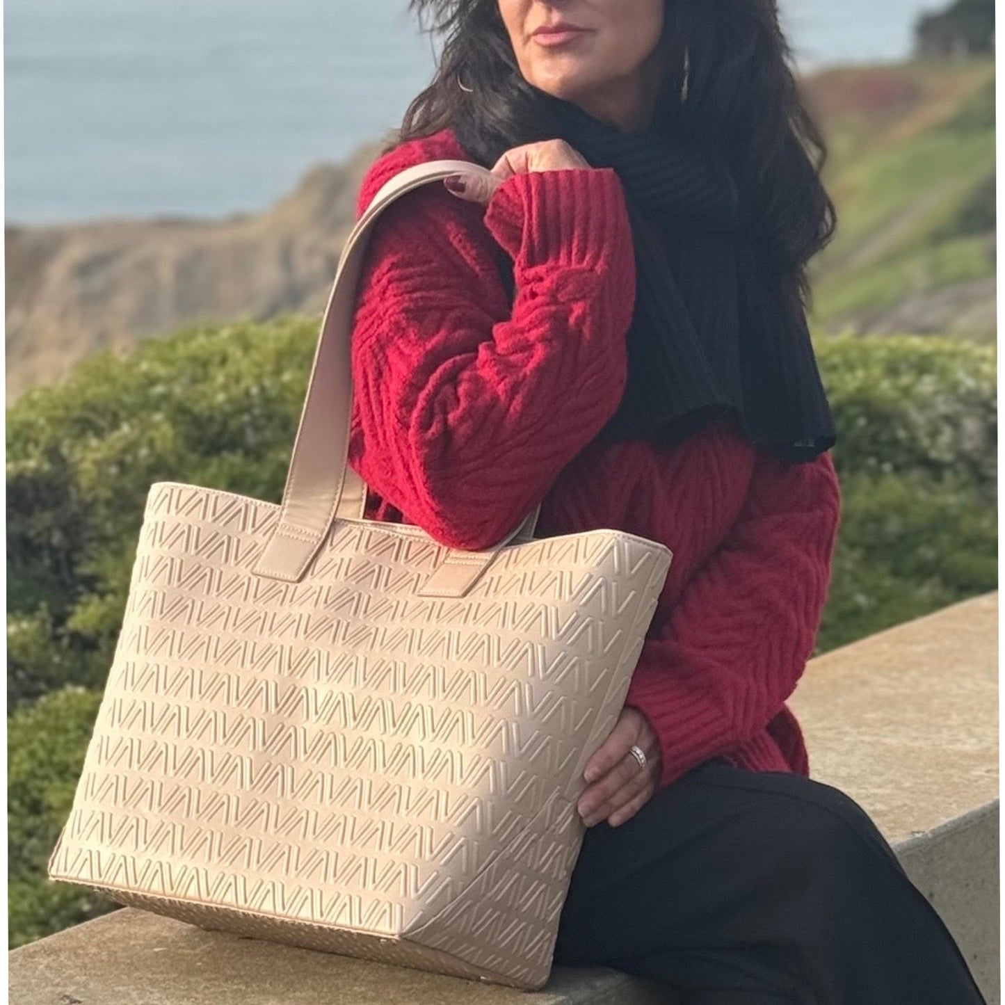 Mary Zip Tote Nude
