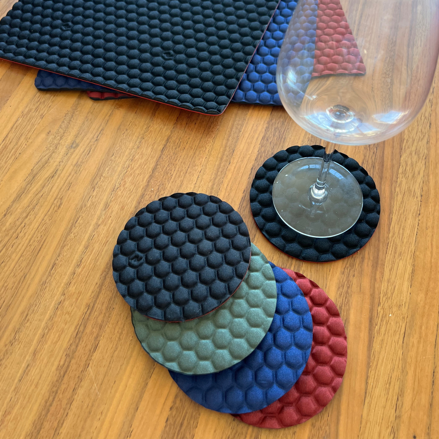 Dot Cushioned Coaster Sets