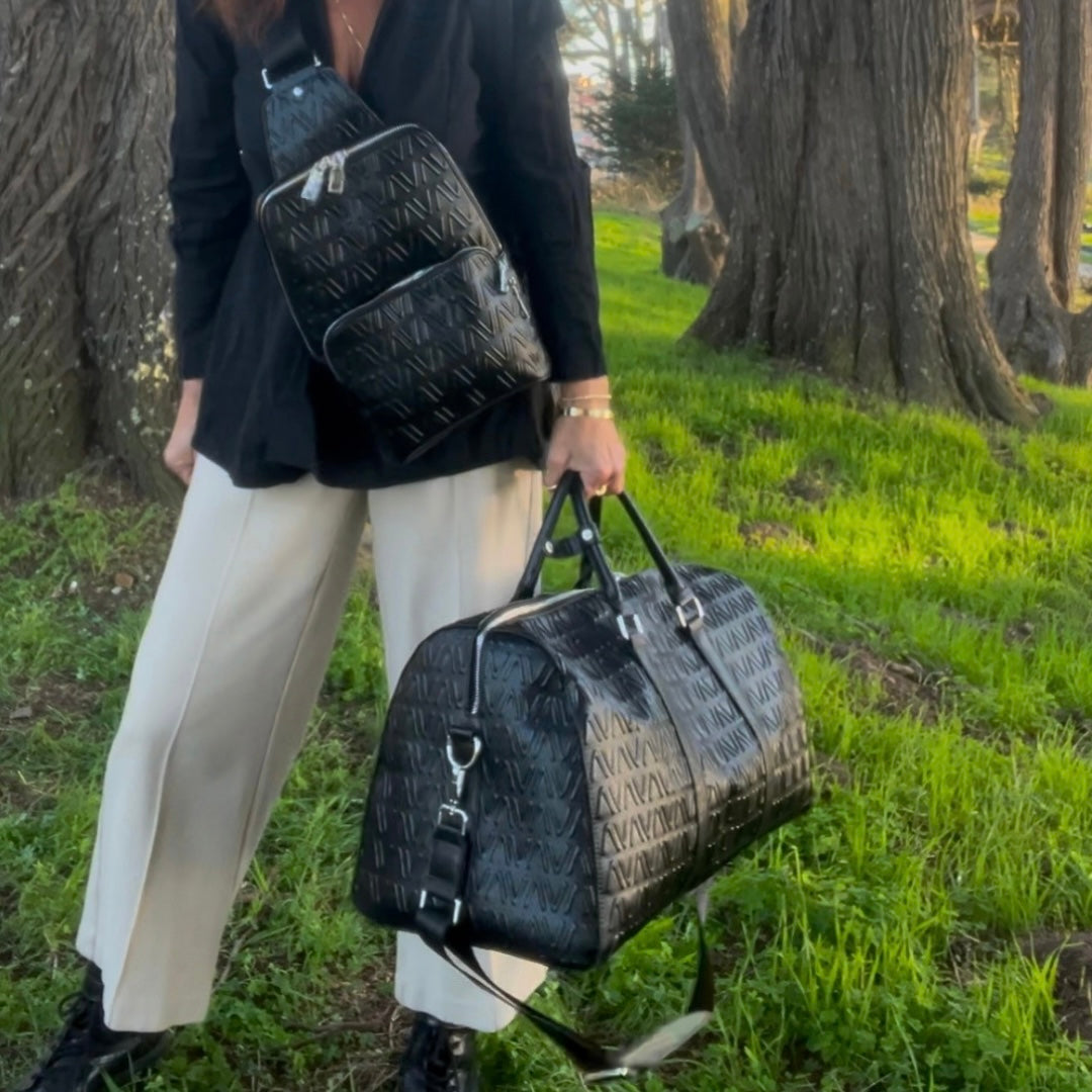 louis vuitton dark green leather men's weekender travel duffle bag RO Duffel Weekender Gym Travel Unisex - Nude - Removable Shoulder Strap